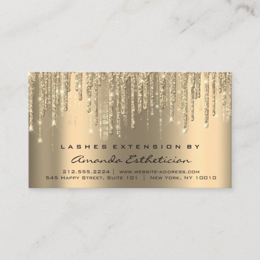 アフターケアの指示まつげ延長ドリップ 名刺 (正面)