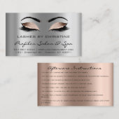 アフターケアの指示まつげ拡張バラシルブ 名刺 (正面/裏面)