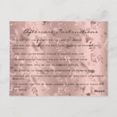 アフターケアの指示まつげ拡張バラ鳥 ポストカード (裏面)