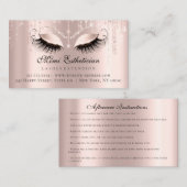 アフターケアの指示まつ毛ローズストリングルクス 名刺 (正面/裏面)