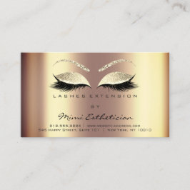 アフターケアの指示を点滅させる拡張セピア金ゴールド 名刺