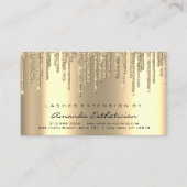 アフターケアの指示を点滅させる拡張Dips金ゴールド 名刺 (正面)