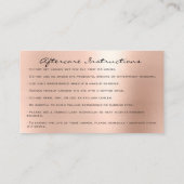 アフターケアの指示を点滅の拡張バラスパーク 名刺 (裏面)