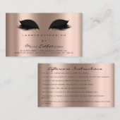 アフターケアの指示を点滅の拡張バラブラック 名刺 (正面/裏面)