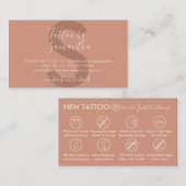 アフターケアの指示タトゥー体アート 名刺 (正面/裏面)