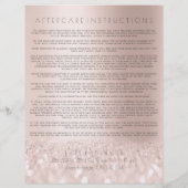 アフターケアの指示バラ電解ワックスロゴ1 チラシ (裏面)