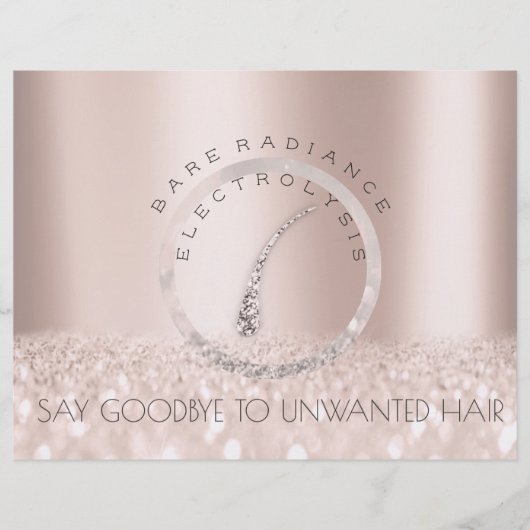 アフターケアの指示バラ電解ワックスロゴ チラシ (正面)