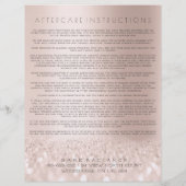 アフターケアの指示バラ電解ワックスロゴ チラシ (裏面)