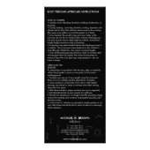 アフターケアの指示ピアスモダン ラックカード (裏面)