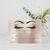 アフターケアの指示ピンクローズ金ゴールド赤面メイク 招待状 (スタンド正面)