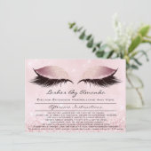 アフターケアの指示ピンク赤面ゴル赤面メイクアップ 招待状 (スタンド正面)