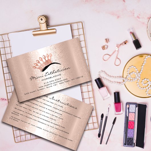 アフターケアの指示ブロウズロゴクラウンマイクロブレード 名刺