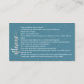 アフターケアの指示ブロウマイクロブレイディングブルーグレー 名刺 (裏面)