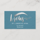 アフターケアの指示ブロウマイクロブレイディングブルーグレー 名刺 (正面)