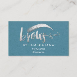 アフターケアの指示ブロウマイクロブレイディングブルーグレー 名刺