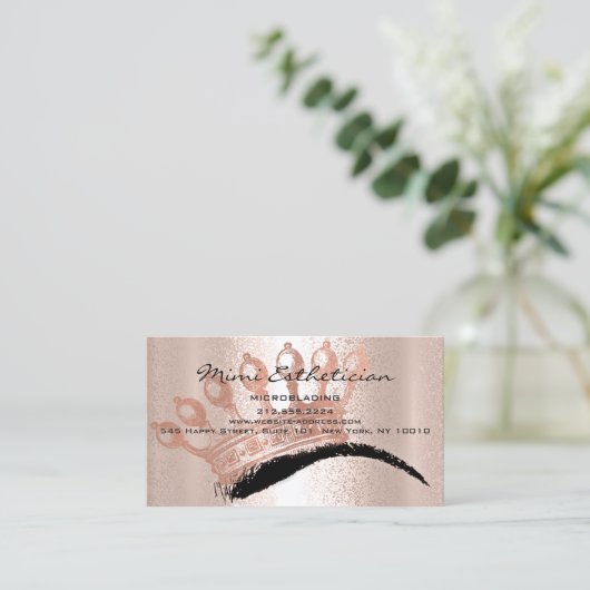 アフターケアの指示ブローズバラマイクロブレイディング 名刺 (スタンド正面)