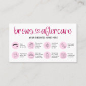アフターケアの指示ブローマイクロブラッディングピ気にンク 名刺 (正面)