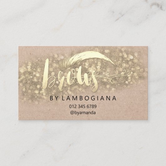 アフターケアの指示ブローマイクロブレードクラフト 名刺 (正面)