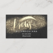 アフターケアの指示ブローマイクロブレードブラックブシン 名刺 (正面)