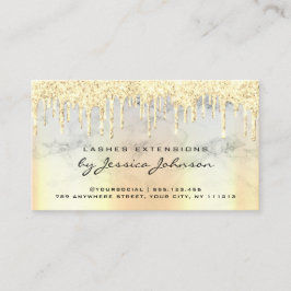 アフターケアの指示ラグジュアリー金ゴールドグリッター 名刺