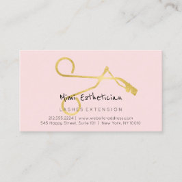 アフターケアの指示ラッシュカーブ金ゴールドピンク 名刺