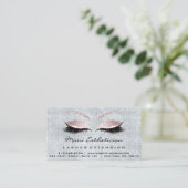 アフターケアの指示ラッシュスタジオスモーキーブルー 名刺 (スタンド正面)