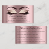 アフターケアの指示ラッシュスパークグリッターバラ 名刺 (正面/裏面)