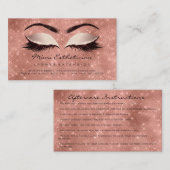 アフターケアの指示ラッシュスパークグリッター赤面 名刺 (正面/裏面)