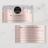 アフターケアの指示ラッシュバラのロゴは灰色を乾燥 名刺 (正面/裏面)