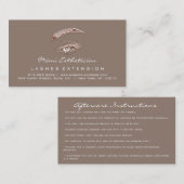 アフターケアの指示ラッシュバラアイロゴブロンズ 名刺 (正面/裏面)