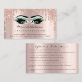 アフターケアの指示ラッシュバラスモーキーグリーンアイズ 名刺 (正面/裏面)