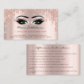 アフターケアの指示ラッシュバラドリップグリーンアイ 名刺 (正面/裏面)