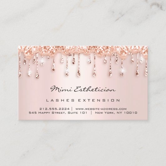 アフターケアの指示ラッシュバラユニークドリンク 名刺 (正面)