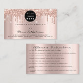 アフターケアの指示ラッシュバラ金ゴールドドリップロゴ 名刺 (正面/裏面)