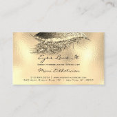 アフターケアの指示ラッシュメタルルクス金ゴールド 名刺 (正面)