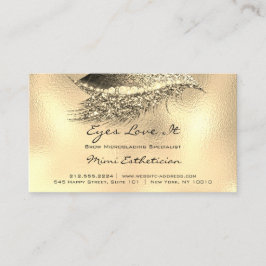 アフターケアの指示ラッシュメタルルクス金ゴールド 名刺