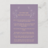 アフターケアの指示ロゴ女性体紫 アドバイスカード (正面)