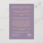 アフターケアの指示ロゴ女性体紫 アドバイスカード (裏面)