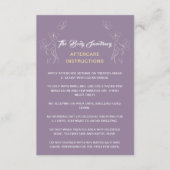 アフターケアの指示ロゴ女性体紫 アドバイスカード (正面)