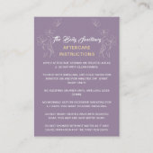 アフターケアの指示ロゴ女性体紫 名刺 (正面)