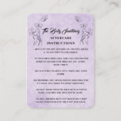 アフターケアの指示ロゴ女性体蝶 名刺 (正面)