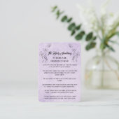 アフターケアの指示ロゴ女性体蝶 名刺 (スタンド正面)