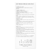 アフターケアの指示体ピアスモダン ラックカード (正面)