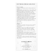 アフターケアの指示体ピアスモダン ラックカード (裏面)