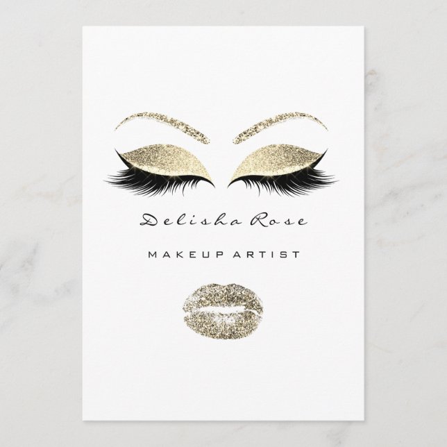 アフターケアの指示白黒グリッター金ゴールド (正面)