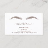 アフターケアの指示眉毛Rosマイクロブレードロゴ 名刺 (正面)