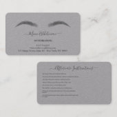 アフターケアの指示眉毛Rosマイクロブレードロゴ 名刺 (正面/裏面)