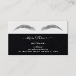 アフターケアの指示眉毛Rosマイクロブレードロゴ 名刺