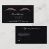 アフターケアの指示眉毛Rosマイクロブレードロゴ 名刺 (正面/裏面)