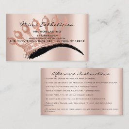アフターケアの指示Brows Crown Microblading 名刺